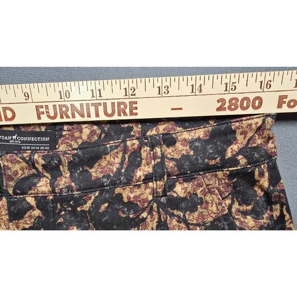 Peruvian Connection Women 10 Dress Pant Cropped Dark Autumn Floral Stretch 32x27 - Picture 5 of 8